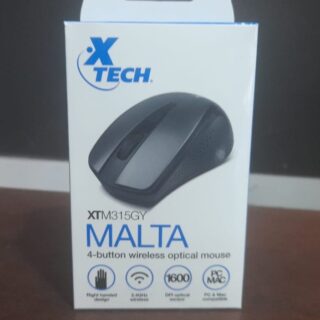 RATÓN ÓPTICO INALÁMBRICO DE 4 BOTONES XTM315GY MALTA - XTECH