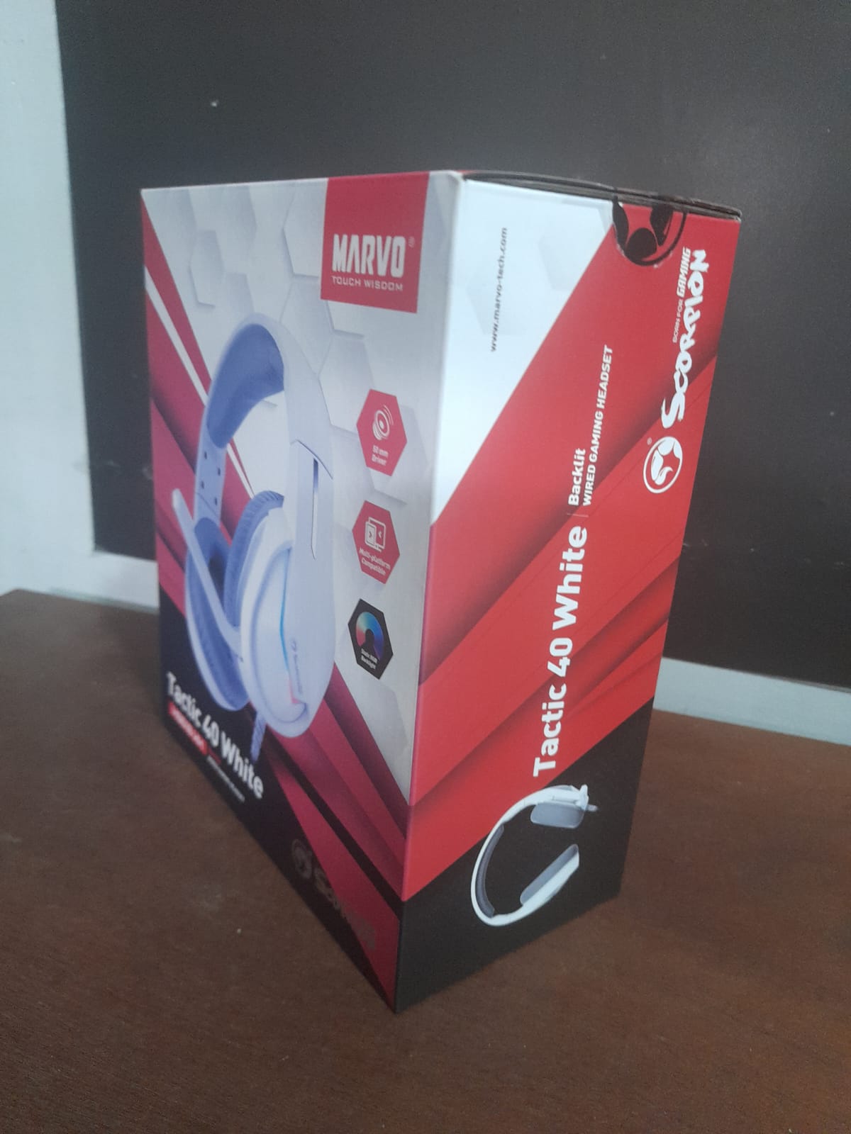 AURICULARES CON CABLE GAMING TACTIC 40 (BLANCO) - MARVO - Imagen 2