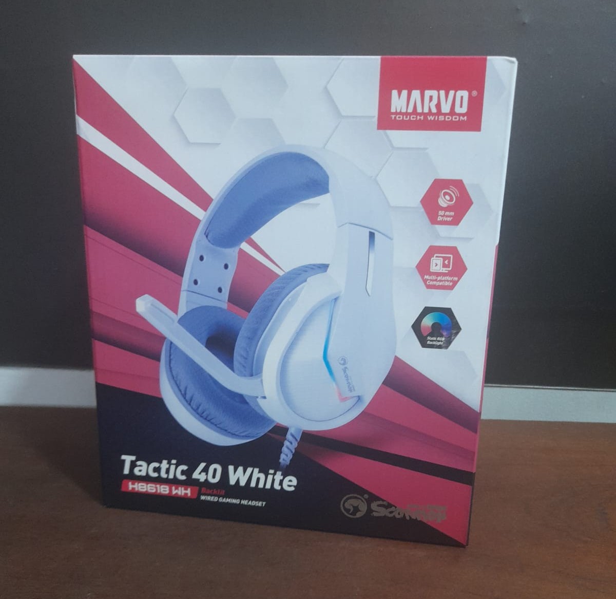 AURICULARES CON CABLE GAMING TACTIC 40 (BLANCO) - MARVO