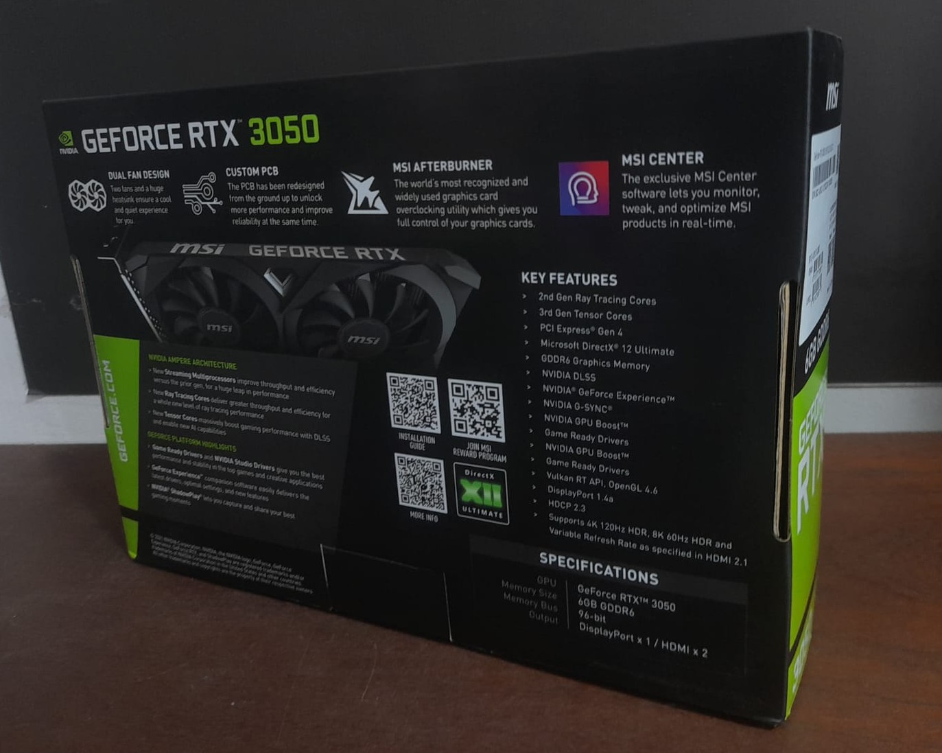 TARJETA DE VIDEO GIGABYTE GEFORCE RTX 3050 WINDFORCE OC V2 6G - Imagen 3