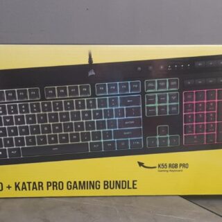 TECLADO Y MOUSE CORSAIR K55 RGB PRO + KATAR PRO GAMING BUNDLE