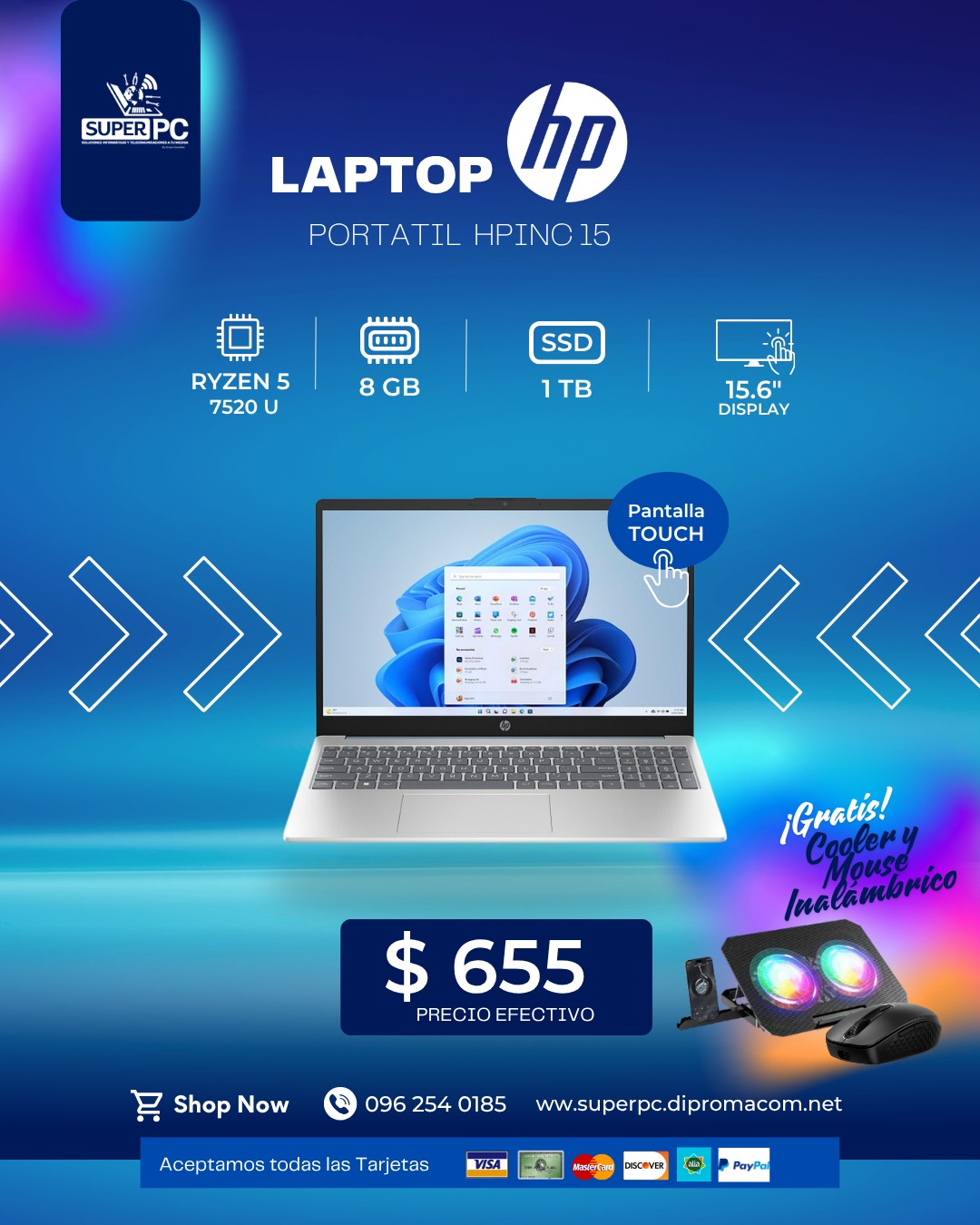 LAPTOP HP PORTATIL HPINC15